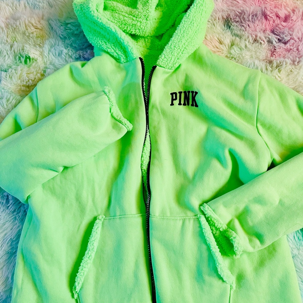 Lime Green Hoodie by PINK Victoria's Secret